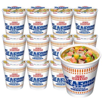 日清食品カップ麺 シーフードヌードル 74g×12個