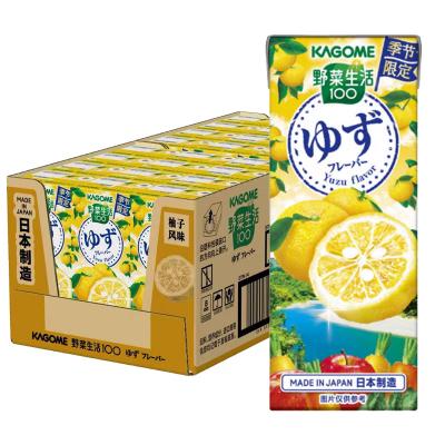 カゴメ 野菜生活100 ゆず 季节限定195ml×24（1ケ...