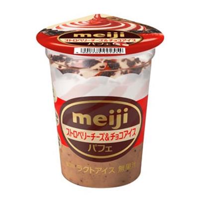明治 ストロベリーチーズ＆チョコアイス パフェ 185ml