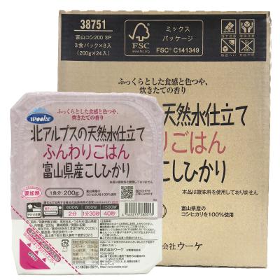 ウーケ ふんわりごはん富山コシヒカリ 200g×3p 3食パ...